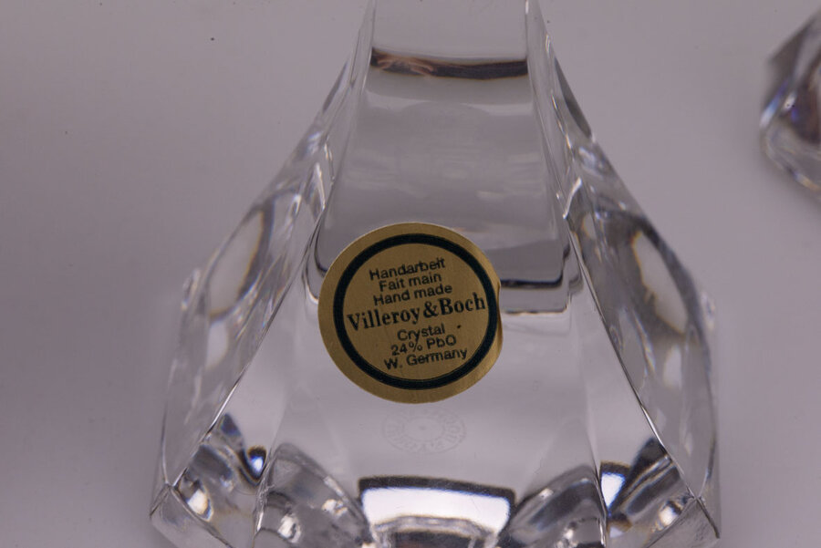 4 bougeoirs en cristal Villeroy & Boch